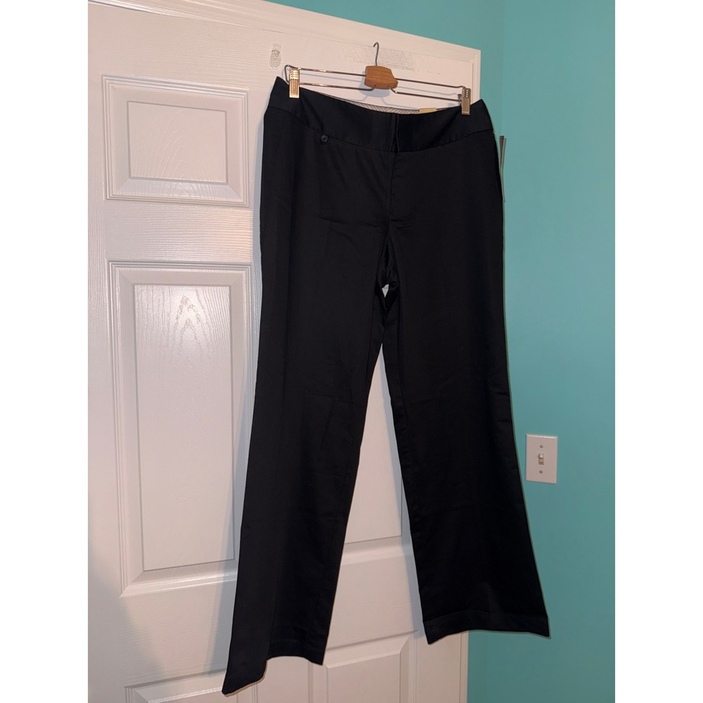 Dockers Khaki Diem Womens Black Wide Leg Stretch Dress Pants Size 12M New